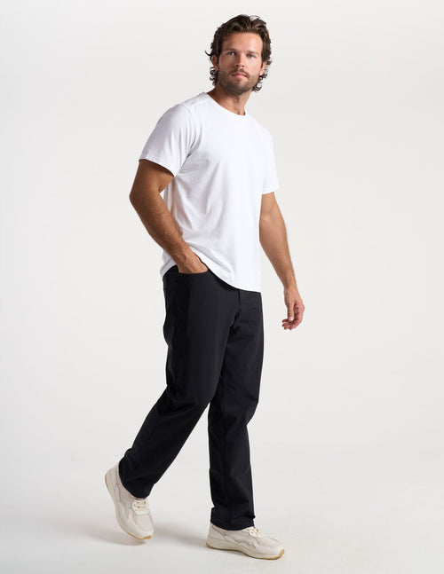 5-Pocket Tech Pants - Black - Relaxed Fit