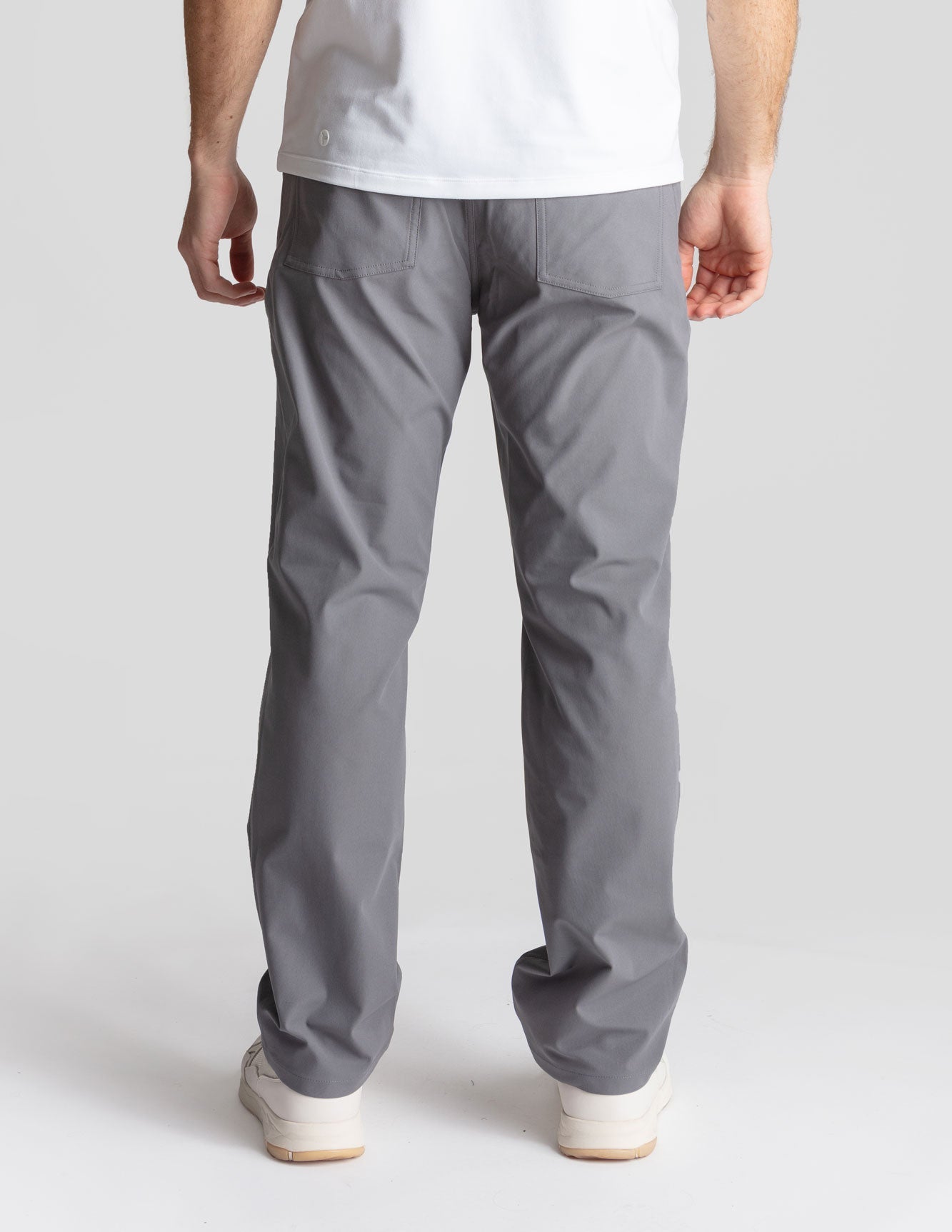 5-Pocket Tech Pants- Dark Gray - Relaxed Fit