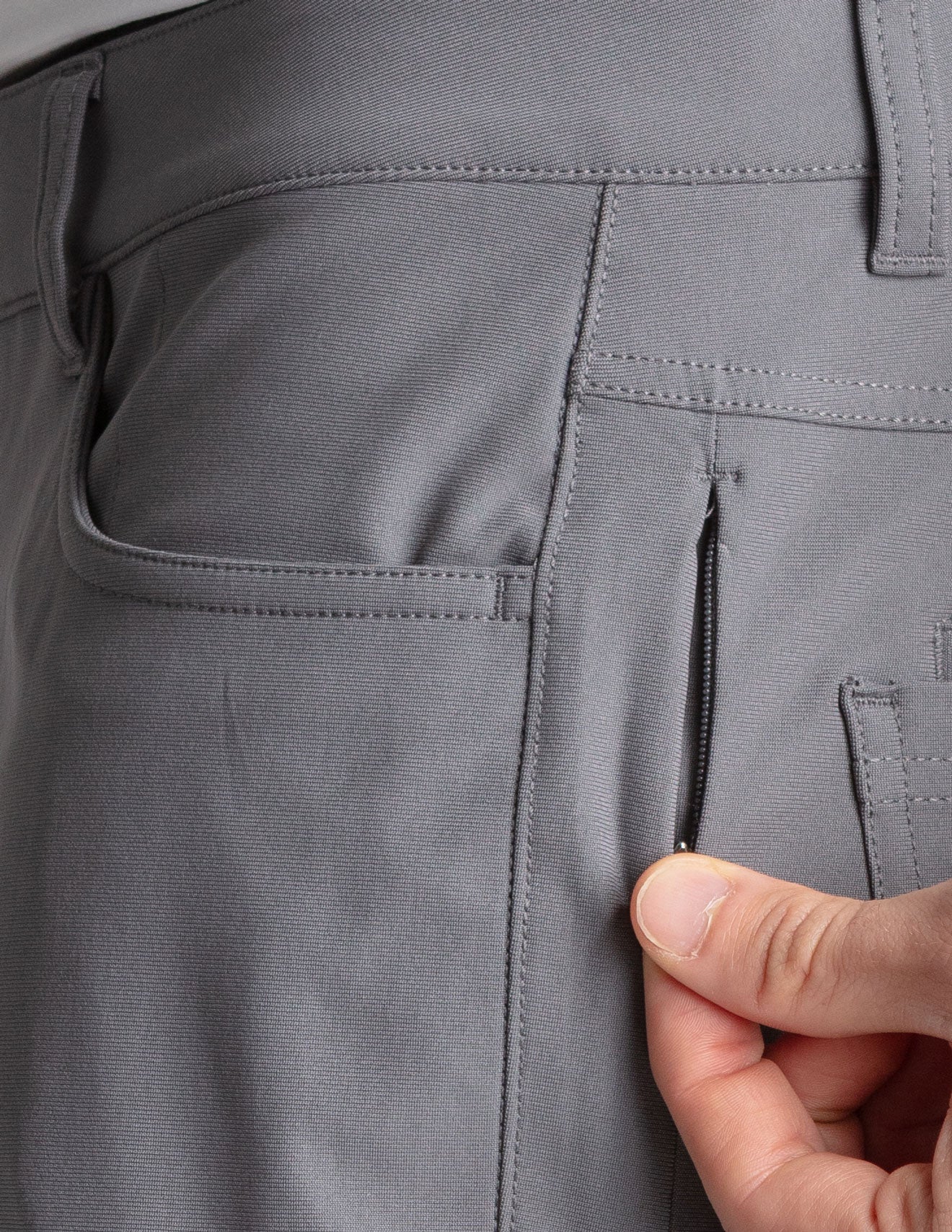 5-Pocket Tech Pants- Dark Gray - Relaxed Fit
