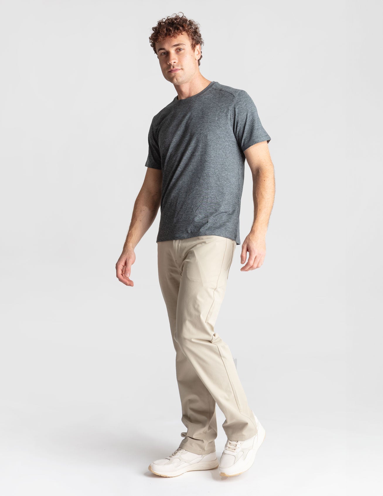 5-Pocket Tech Pants - Khaki - Relaxed Fit