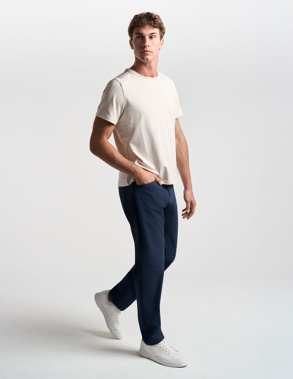 5-Pocket Tech Pants - Navy - Classic Fit