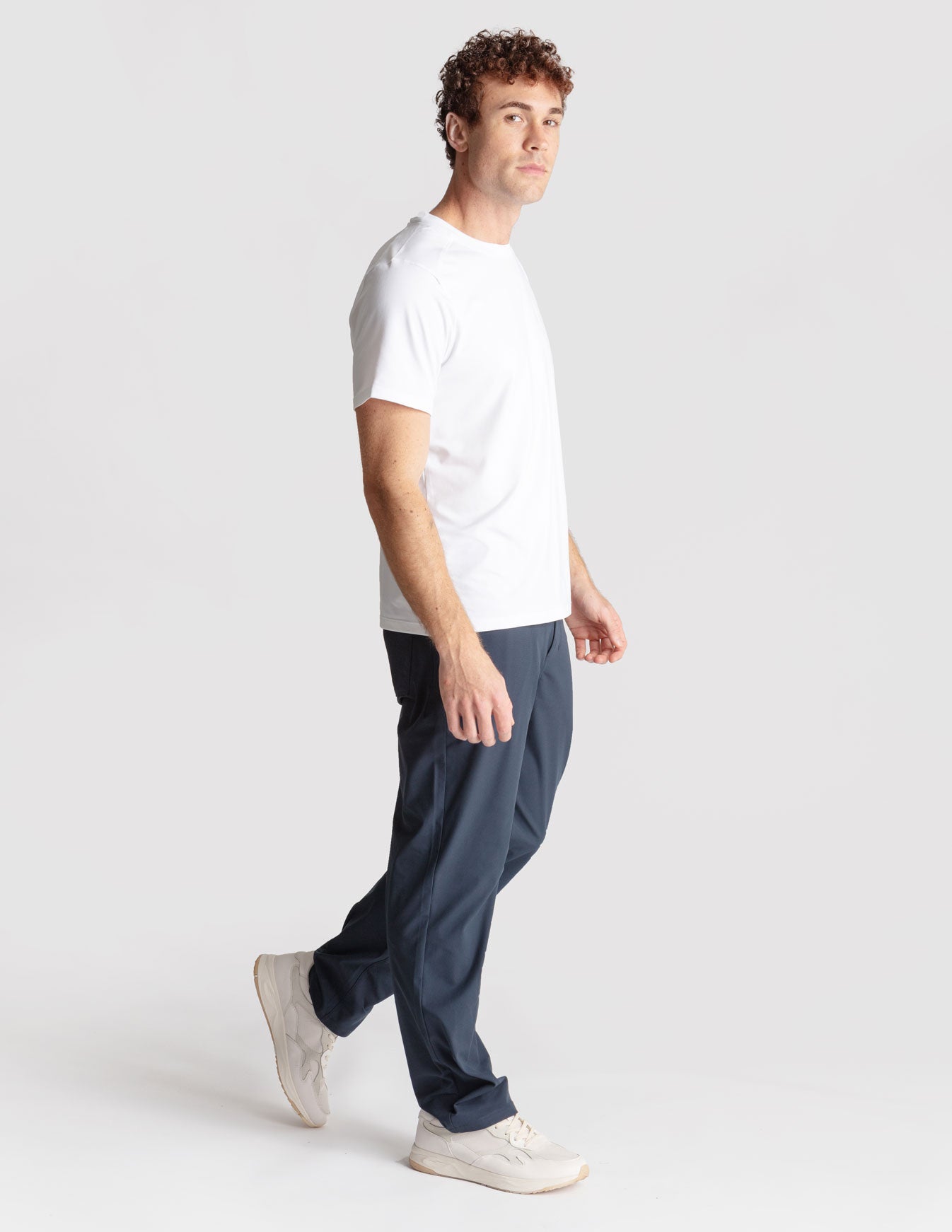 5-Pocket Tech Pants- Navy - Relaxed Fit