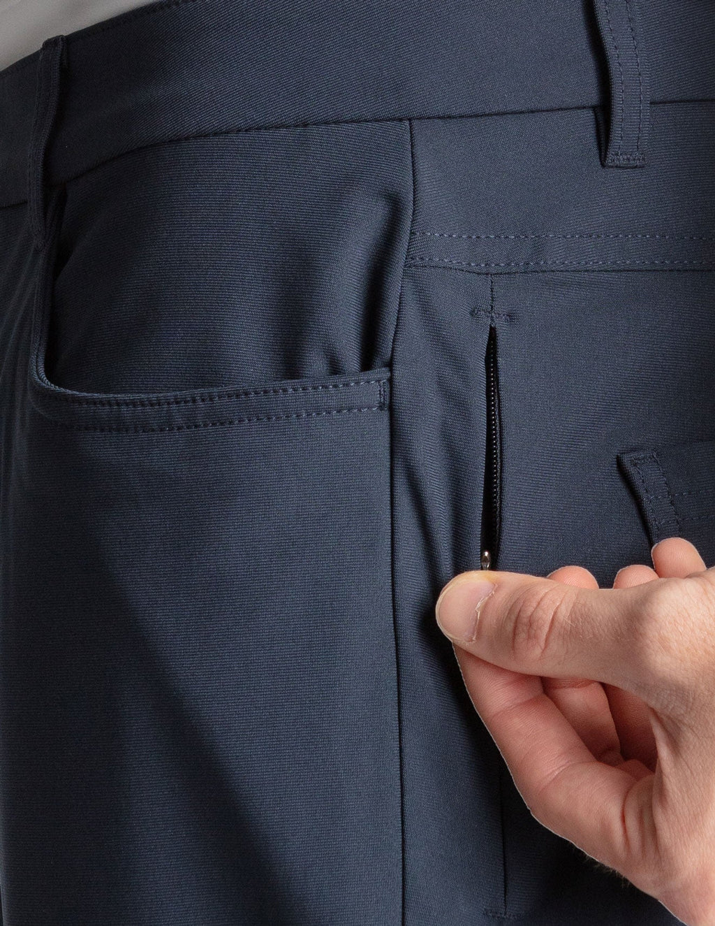 5-Pocket Tech Pants- Navy - Relaxed Fit
