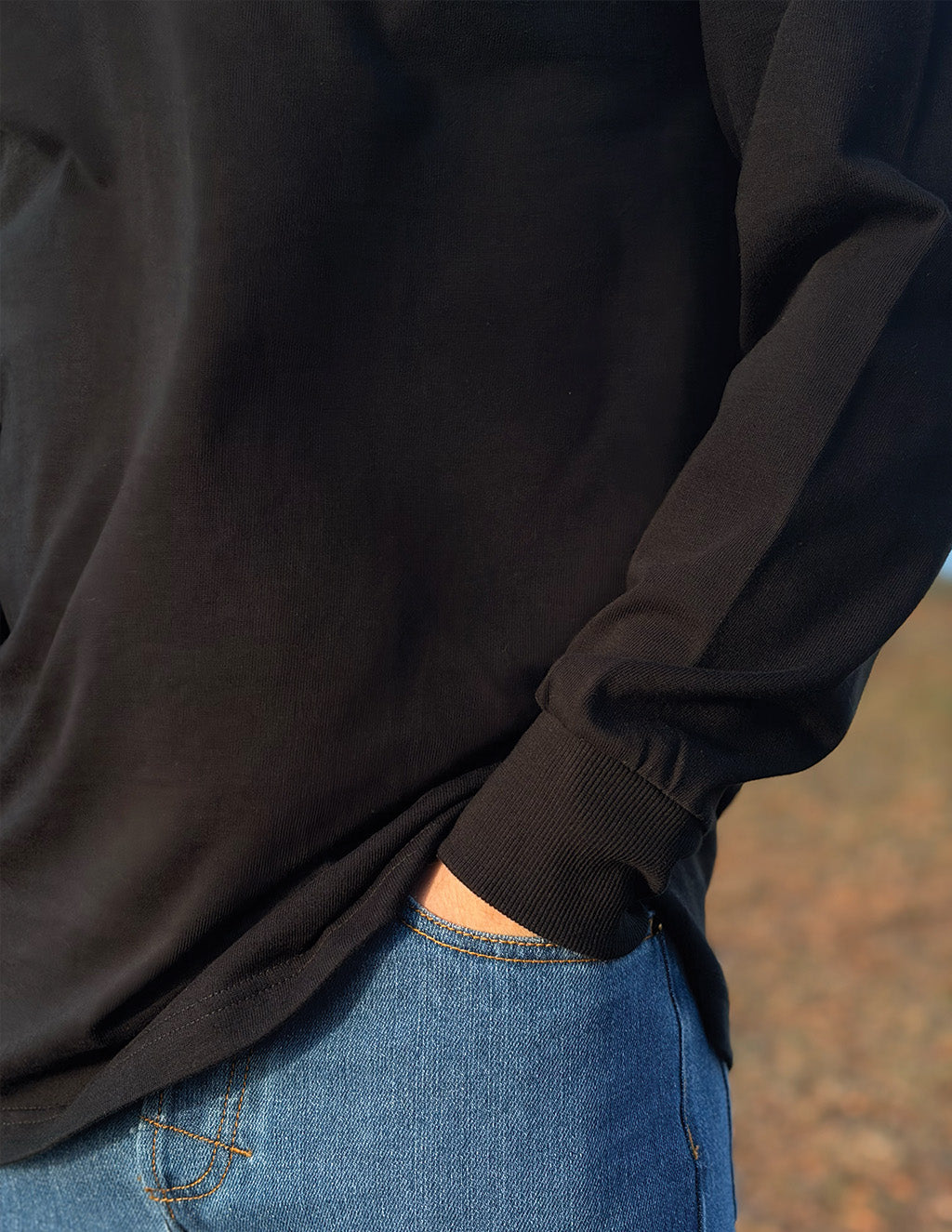 Rugby Shirt - Black Solid