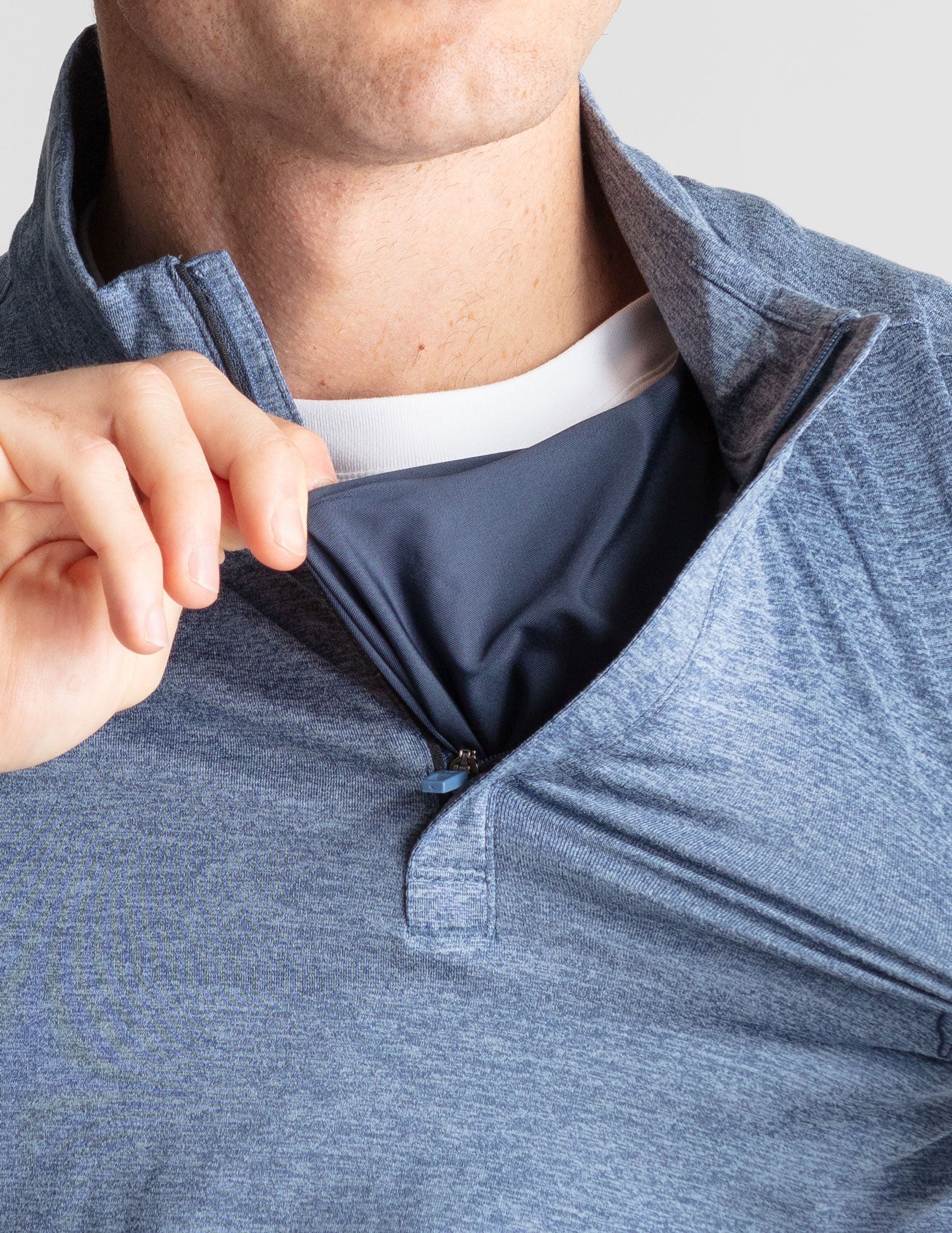 Quarter Zip - Stonewash Heather
