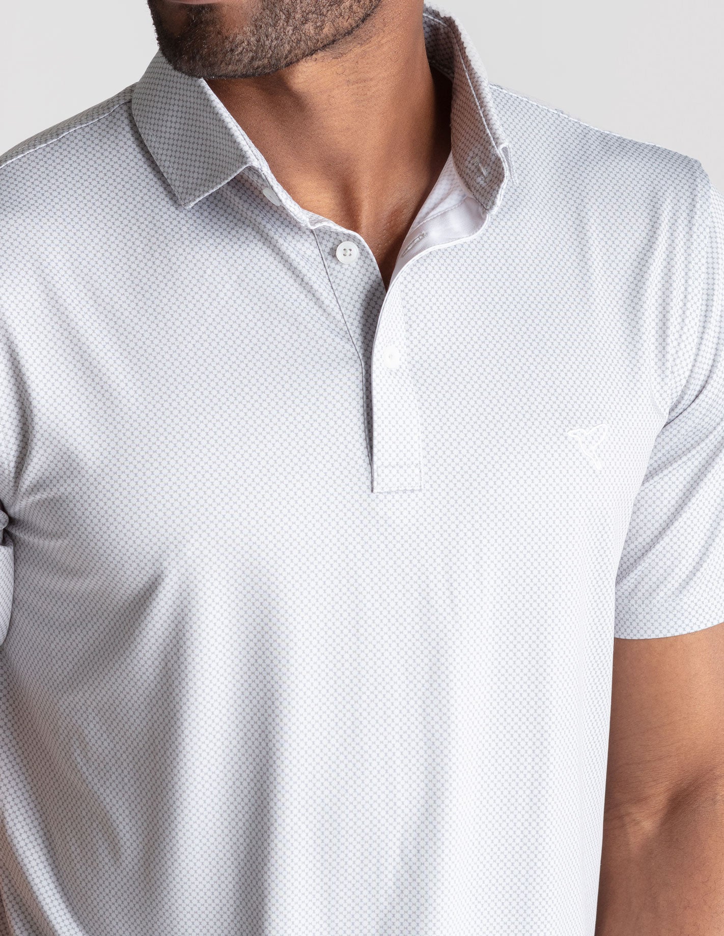 NoFlop Golf Polo - Gray Bowtie
