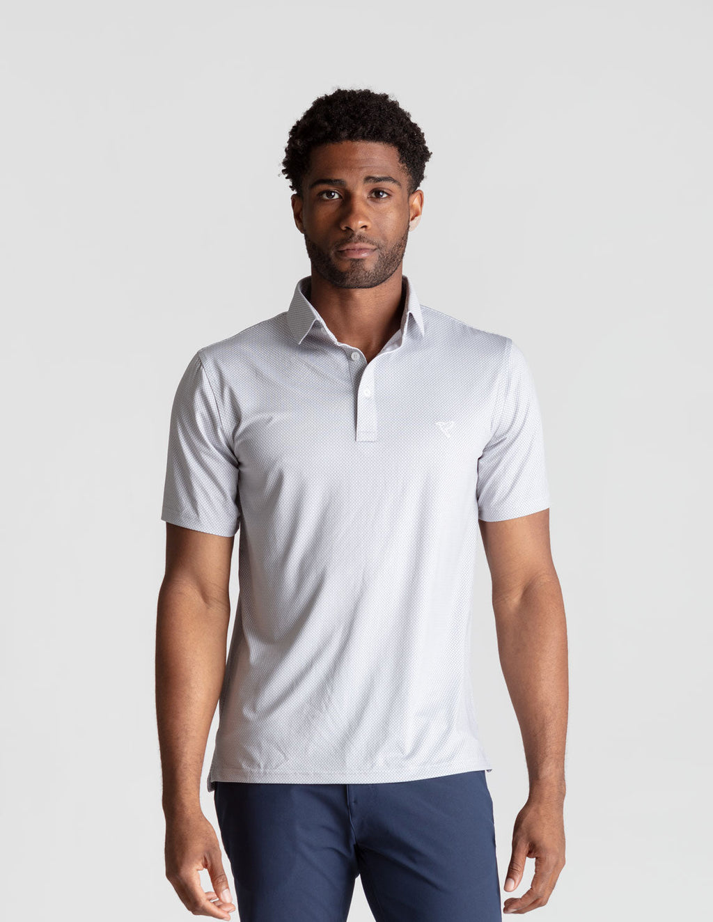NoFlop Golf Polo - Gray Bowtie